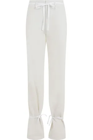 LEMAIRE Bukser, Dame, Hvid, S, Bomuld, Straight Pants Med Snore