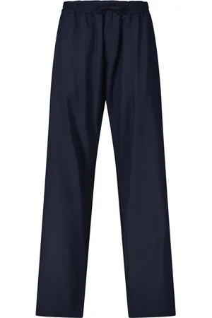 Msgm Bukser, Herre, Blå, L, Uld, Relaxed-Fit Uldbukser