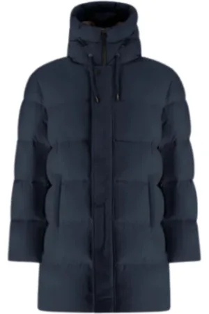 HERNO Jakke, Herre, Blå, 3XL, Uld, Modern Letvægts Bomberjakke