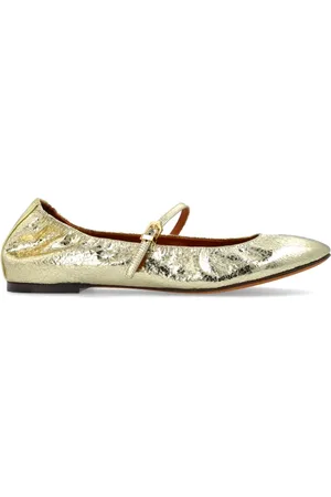 Lanvin Sko, Dame, Gul, 41 EU, Uld, Ballerina Sko Mary Jane