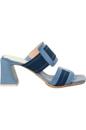 Hispanitas Sko, Dame, Blå, 38 EU, Læder, Højhælet Sandal
