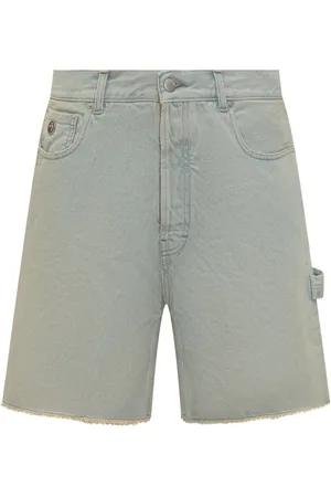 AMBUSH Shorts, Herre, Blå, W30, Denim, Denim Shorts med Rå Kant