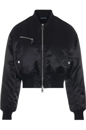 MUGLER Jakke, Dame, Sort, S, Uld, Bomberjakke