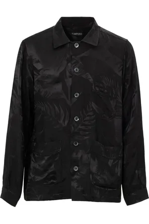 Tom Ford Skjorte, Herre, Sort, L, Sort skjorte med forlommer