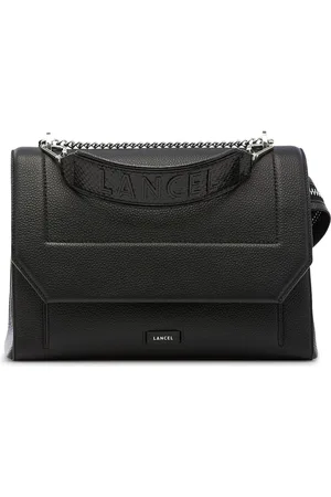 LANCEL Taske, Dame, Sort, ONE SIZE, Læder, Ninon Flap Taske Sort Læder