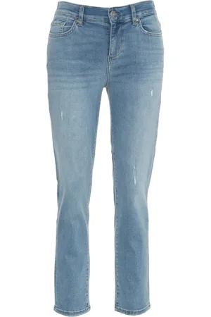 Liu Jo Jeans, Dame, Blå, W29, Blå Distressed Slim Fit Stretch Jeans