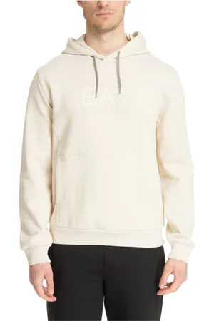 EA7 Sweathshirts & Hoodies, Herre, , M, Bomuld, Snørelukning Ensfarvet Logo Lomme Hættetrøje