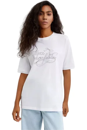 Nina Ricci Top, Dame, Hvid, S, Bomuld, Merci, How Fabulous` T-shirt