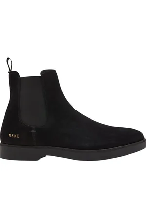 Nubikk Sko, Herre, Sort, 46 EU, Suede, Sort Suede Chelsea Støvle