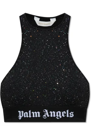 Palm Angels Top, Dame, Sort, XS, Uld, Racer-Cut Top