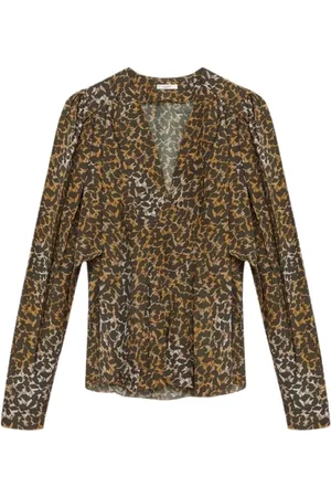 Isabel Marant Bluser & Skjorter, Dame, Brun, 2XS, Uld, Stilfuld Top til Kvinder
