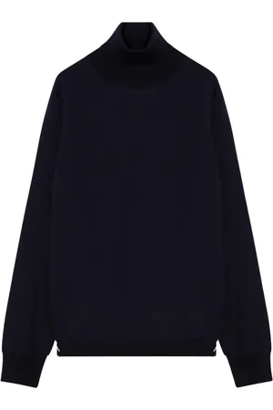 Maison Margiela Strik, Herre, Blå, S, Trøje med en sød stil
