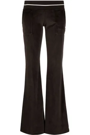 Palm Angels Bukser, Dame, Sort, L, Bomuld, Wide Leg Bukser