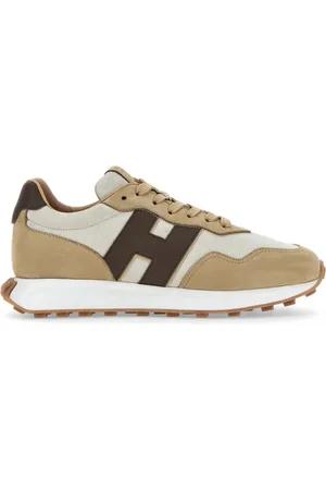 Hogan Sko, Herre, Brun, 39 1/2 EU, Suede, Suede Panel Lace-Up Sneakers