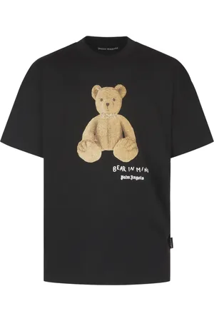 Palm Angels Top, Herre, Sort, XL, Bomuld, Bear In Mind Regular Tee
