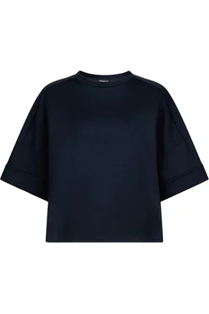 Dondup Top, Dame, Blå, L, Bomuld, Elegant Sort T-shirt