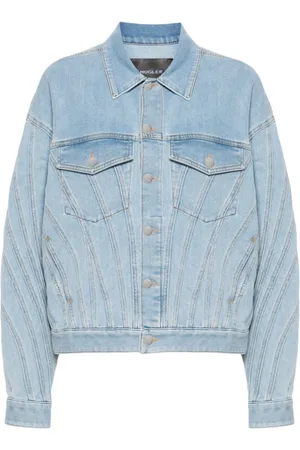 MUGLER Jakke, Dame, Blå, XS, Denim, Denimjakke