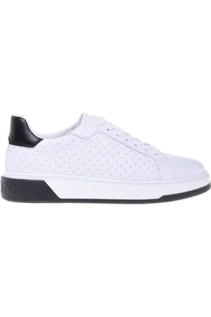 BALDININI Sko, Herre, Hvid, 46 EU, Trainer in with woven print