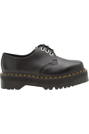 Dr. Martens Sko, Dame, Sort, 39 EU, Læder, Rikard Polerede Glatte Læder Platform Sko