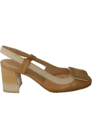 Hispanitas Sko, Dame, Brun, 40 EU, Enameled Bicolor Pumps med pynt