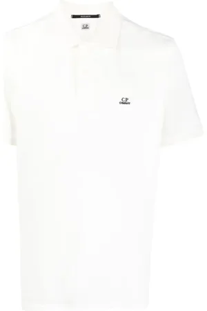 C.P. Company Top, Herre, Hvid, L, Bomuld, Hvid Polo Shirt