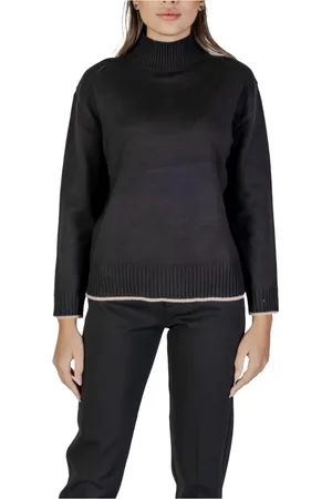 Street one Strik, Dame, Sort, 3XL, Uld, Efterår/Vinter Kvinders Strikvarer Kollektion