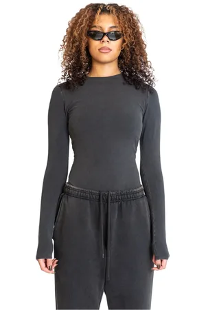 Entire Studios Top, Dame, Sort, XS, Bomuld, Sort bomuldsspandex bodysuit