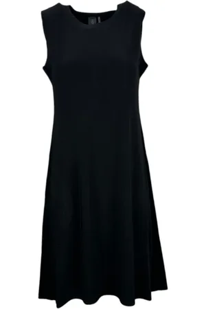 Norma Kamali Kjole, Dame, Sort, S, Polyester, Flare Kjole med Lommer