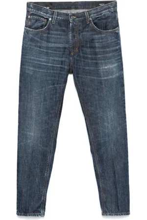 Dondup Jeans, Herre, Blå, W34, Denim, Blå denim jeans med whisker-effekt