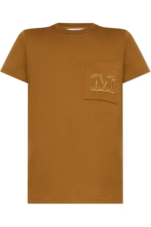 Max Mara Top, Dame, Grøn, S, Bomuld, T-shirt Papaia