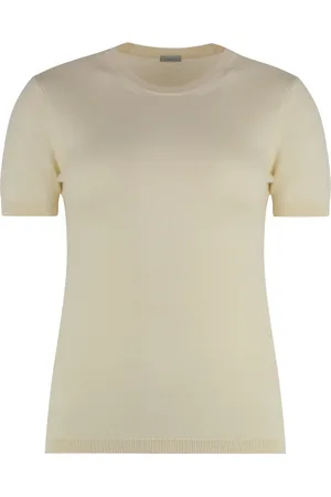 Malo Strik, Dame, , 2XS, Cashmere, Kashmir Ribstrikket Kortærmet Sweater
