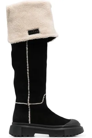 Hogan Sko, Dame, Sort, 37 1/2 EU, Uld, H619 Stivale Pelo