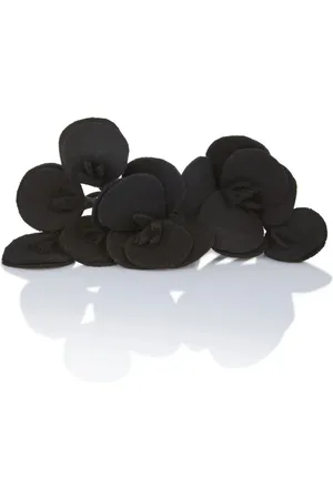 P.A.R.O.S.H. Tilbehør, Dame, Sort, ONE SIZE, Uld, Blomster Broche i Uld