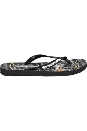 Philipp Plein Sko, Dame, Sort, 38 EU, Uld, Stilfulde Slides Rund Tå Logo Sål