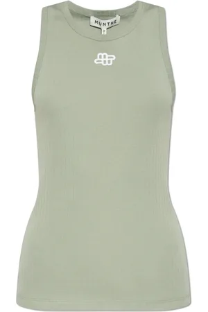 Munthe Top, Dame, Grøn, L, Bomuld, Ribbed Top ‘Tezza’