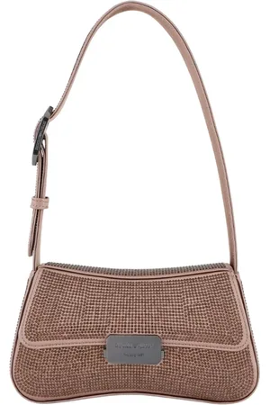 Emporio Armani Taske, Dame, Brun, ONE SIZE, Uld, Brun Satin Strass Skuldertaske