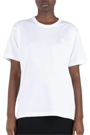 Acne Studios Top, Dame, Hvid, L, Bomuld, Rundhalset T-shirt