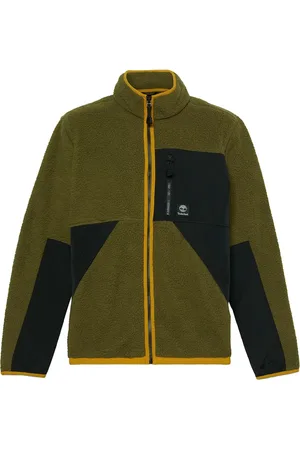 Timberland Jakke, Herre, Grøn, S, Polyester, Lang Oliven Grøn Fleecejakke