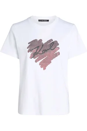 Karl Lagerfeld Top, Dame, Hvid, M, Damet-shirt