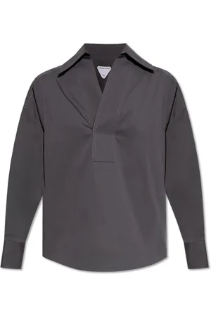 Bottega Veneta Bluser & Skjorter, Dame, Grå, 3XS, Bomuld, Skjortemed krave