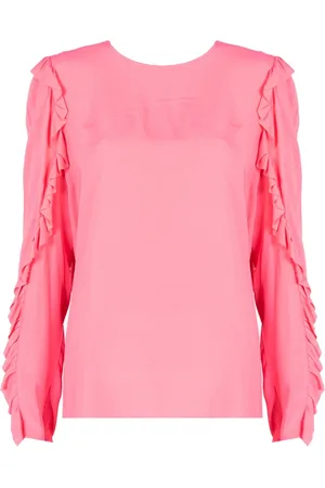 Liu Jo Bluser & Skjorter, Dame, Lyserød, S, Elegant bluse med flæseærmer