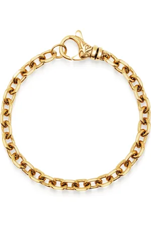 Nialaya Tilbehør, Herre, Gul, XL, Uld, Guld 6 mm Kabelkæde Armbånd