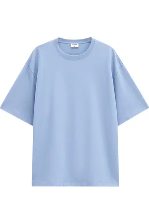 Filippa K Top, Herre, Blå, M, Bomuld, Luksus Bomulds T-Shirt, Tung Jersey Stof