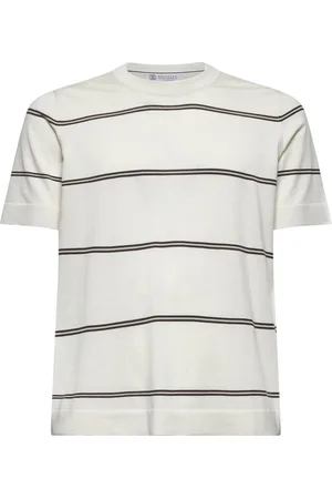 Brunello Cucinelli Top, Herre, Hvid, L, Asymmetrisk Silkebluse med Knapper foran