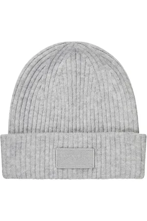 Munthe Tilbehør, Dame, Grå, ONE SIZE, Uld, Ribstrikket Beanie