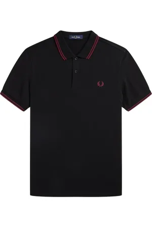 Fred Perry Top, Herre, Sort, XL, Bomuld, Slim Fit Twin Tipped Polo