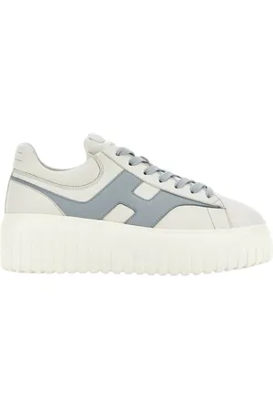 Hogan Sko, Dame, Hvid, 35 EU, Læder, Stribede Læder Sneakers