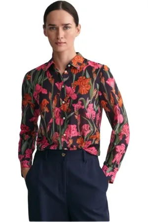 GANT Bluser & Skjorter, Dame, Flerfarvet, 3XL, Bomuld, Blomstret skjorte