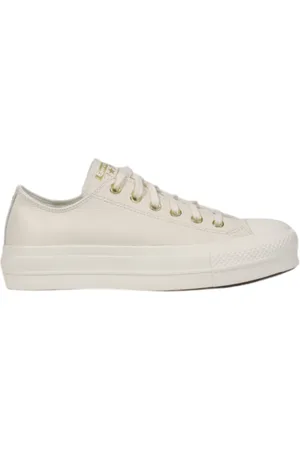 Converse Sko, Dame, Hvid, 37 EU, Læder, Forhøjet Læder Sneakers til Kvinder