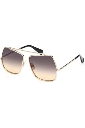 Max Mara Tilbehør, unisex, Gul, 58 MM, Uld, Gold Gradient Smoke Solbriller